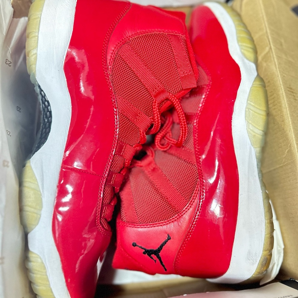 Red Air Jordan 1 Low Sneakers
